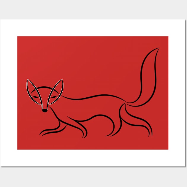 Christmas Fox Wall Art by holidaystore